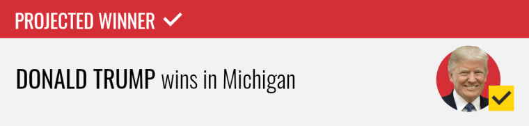 Donald Trump wins in Michigan, NBC News projects