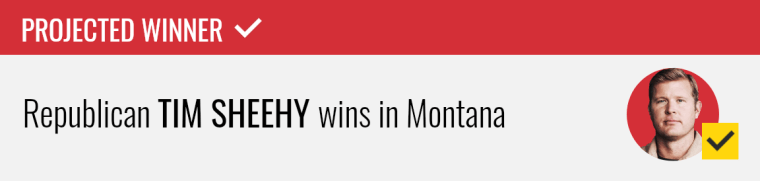 Republican Tim Sheehy wins U.S. Senate race in Montana, NBC News projects