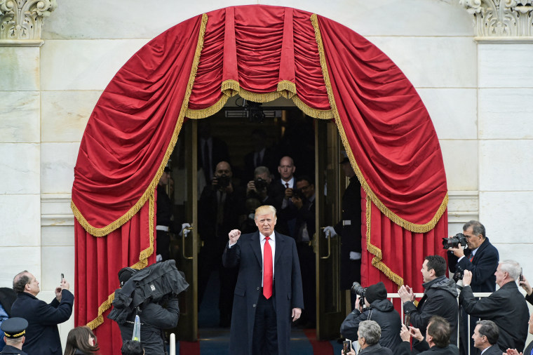 President-elect Donald Trump during his swearing-in ceremony at the US Capitol on Jan. 20, 2017 in Washington, DC.