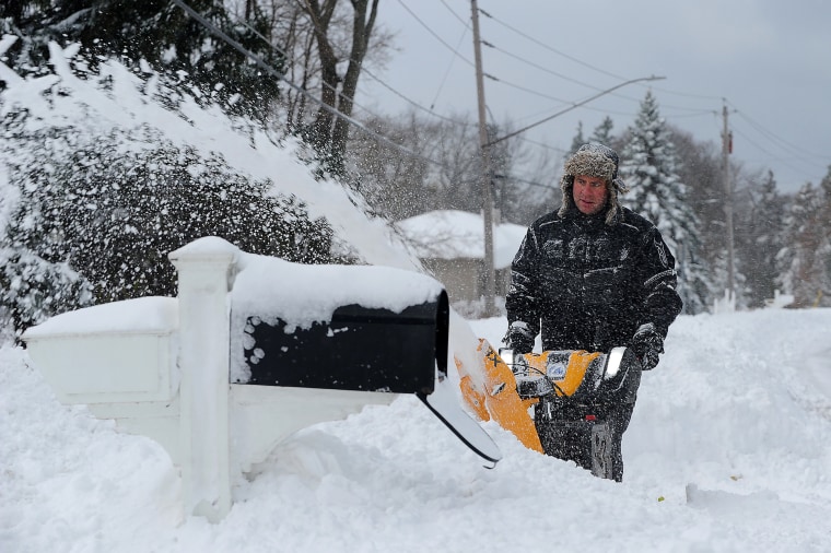 The northeastern storm that shut down a 90-mile stretch of the New York State Thruway and paralyzed holiday traffic across the country dropped more than three feet of snow around Buffalo and its southern suburbs and is expected to last through the weekend.