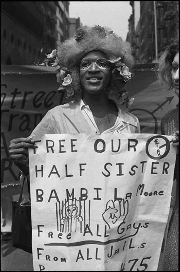 Untitled (Marsha P. Johnson, Fourth Christopher
Street Liberation Day March), New York, New
York, June 24, 1973.