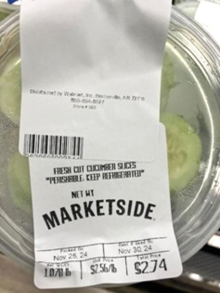 walmart texas product recall The Marketside Fresh Cut Cucumber Slices