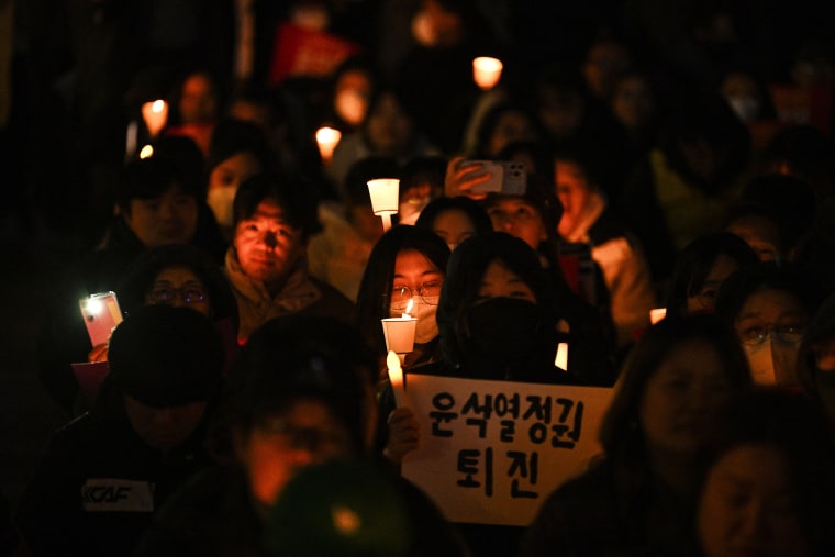 South Korea's opposition moved to impeach Yoon on December 4 after his extraordinary but short-lived imposition of martial law that brought thousands of protesters to the streets.