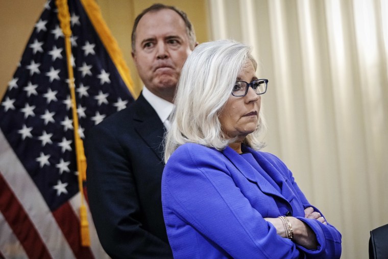 Rep. Adam Schiff, D-Calif., and Rep. Liz Cheney, R-Wyo.