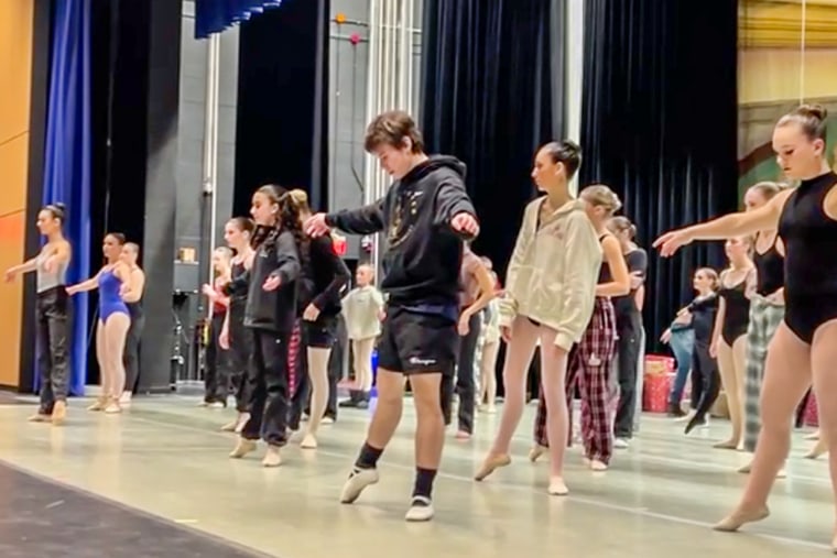 Ballerina dancers rehearsing.