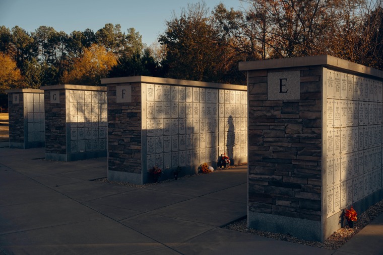 The columbarium where Marinelli’s ashes are interred at M.J. Dolly Cooper Veterans Cemetery in Anderson, S.C.