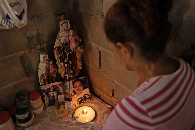 A memorial to Aurimar Iturriago Villegas in her mother's house.