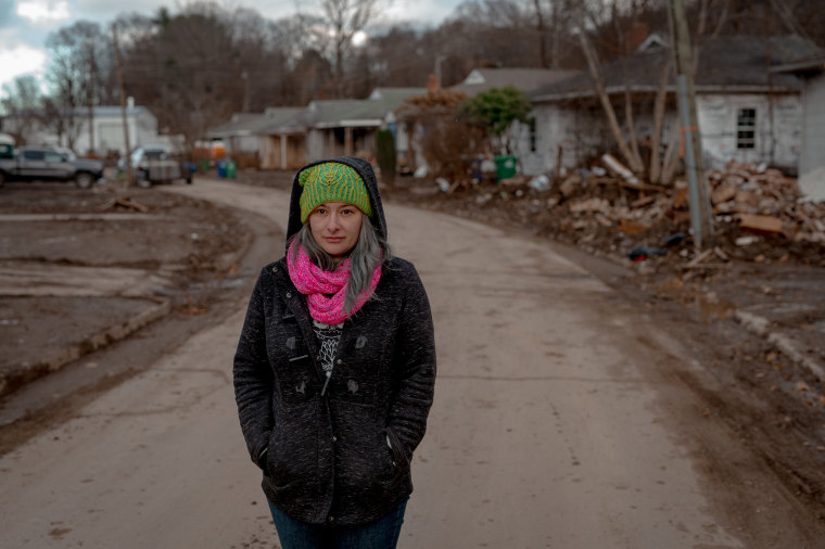 Tissica Schoch, who lives on Edwards Street in Swannanoa, said neighbors bonded over the storm and its aftermath.