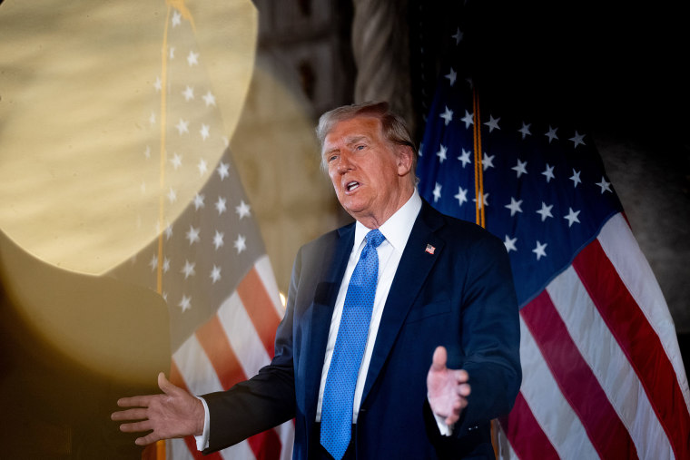 President-elect Donald Trump speaks at Mar-a-Lago on Dec. 16, 2024 in Palm Beach, Fla.