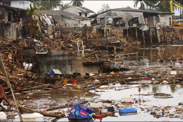 Aftermath Of The Tsunami In Ban Nam Khem, Thailand. On January 4, 2004 In Baan Nam Khem, Thailand