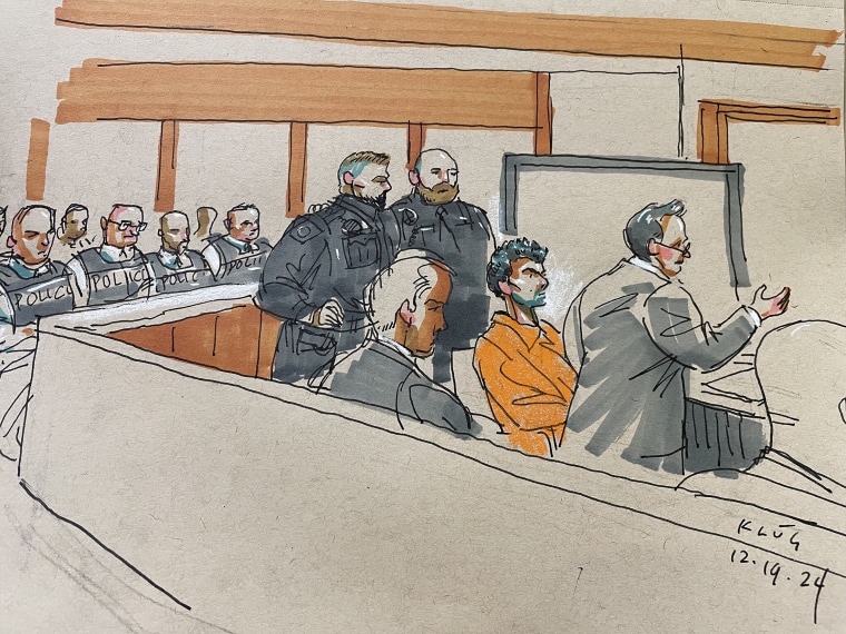 Court Sketches From Luigi Mangione Hearing in PA