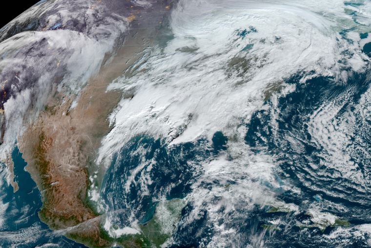 Weather over the United States on December 28, 2024. 