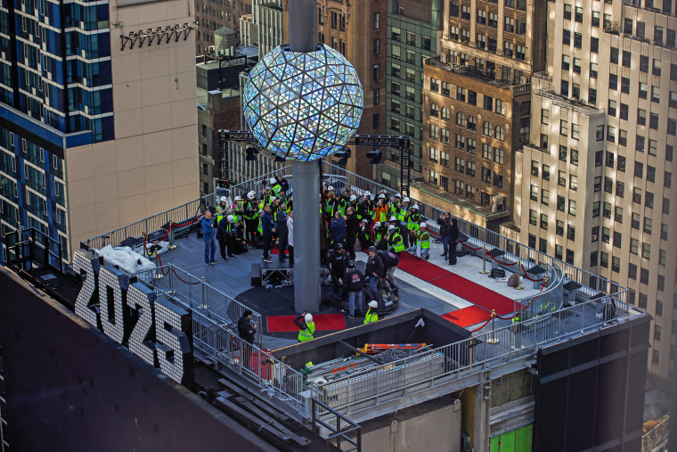 New Year's Eve Ball Drop Test in Times Square