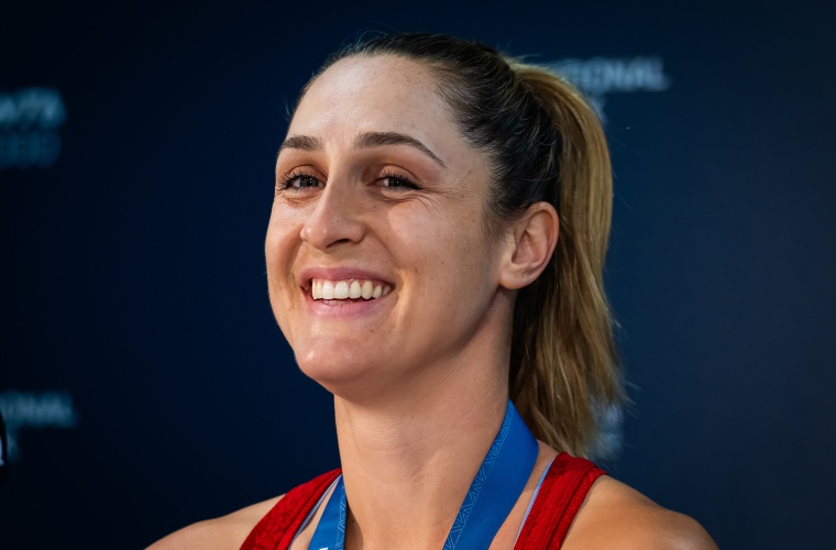 Canadian tennis player Gabriela Dabrowski on August 05, 2024 in Toronto.