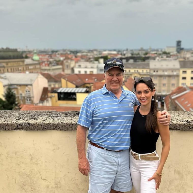 Bill Belichick and Jordon Hudson.