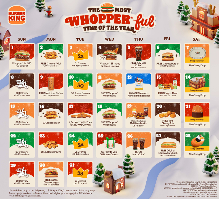 Burger King’s 31 Days of Deals.