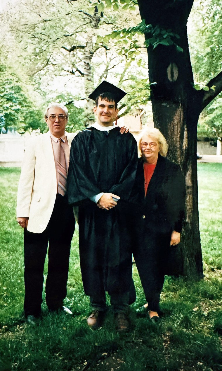 My parents and me on my college graduation day in 1995.