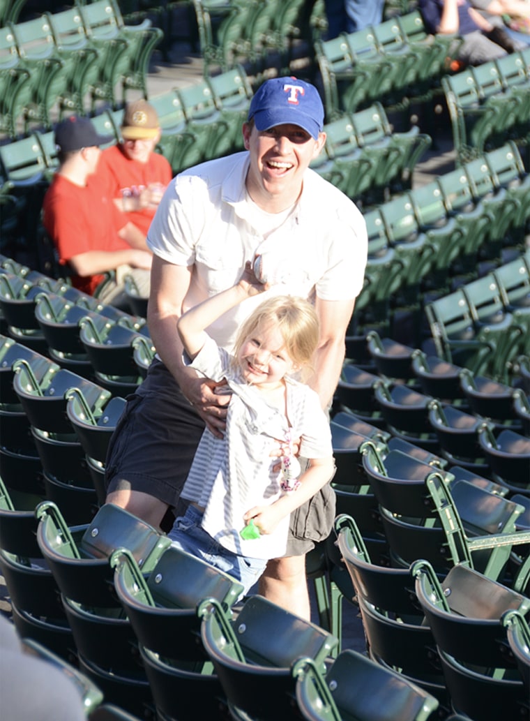 Robbie Parker with his daughter, Emilie.