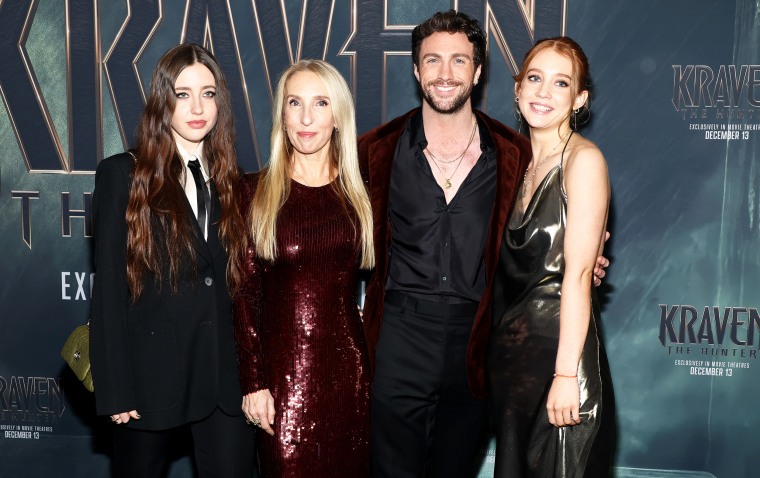 Angelica Jopling, Sam Taylor Johnson, Aaron Taylor Johnson and Jessie Phoenix Jopling.