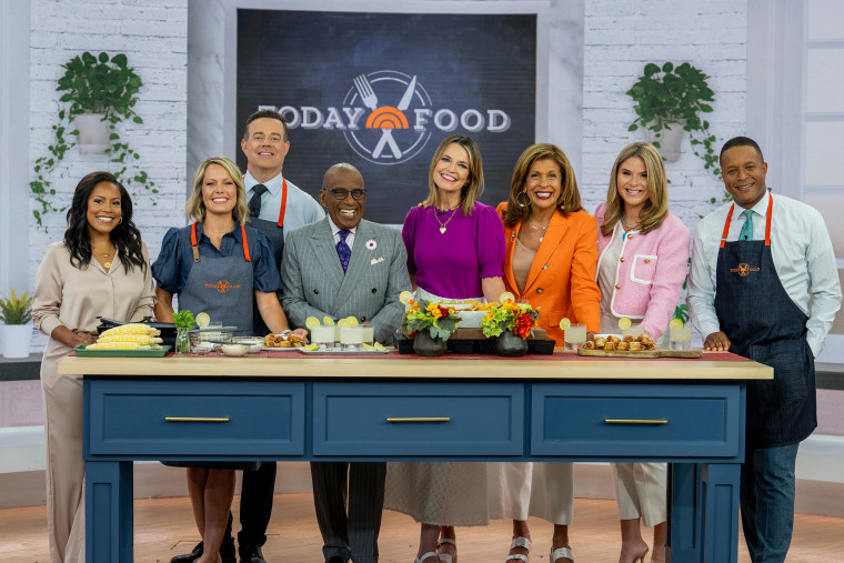 The TODAY cast around a table full of food