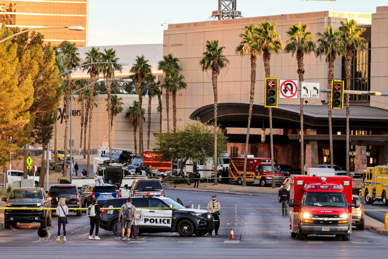 Cybertruck Explosion scene outside Trump International Hotel.