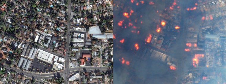 Image: altadena california aerial satellite maxar images