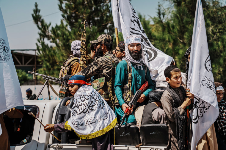 Taliban fighters in Kabul