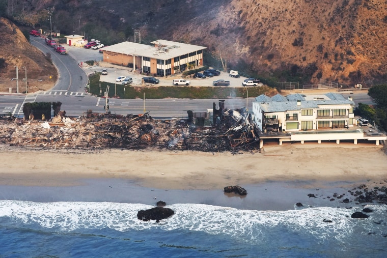 Beach front properties are left destroyed 