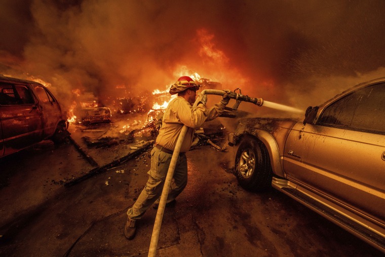 Eaton Fire in Altadena Calif