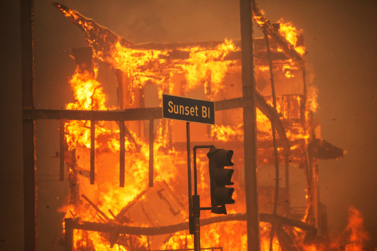 Powerful Winds Fuel Multiple Fires Across Los Angeles Area