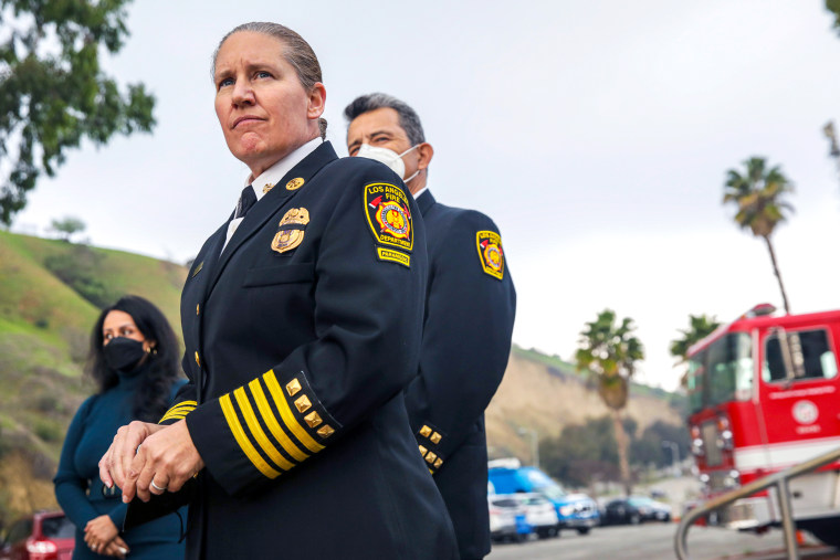 Deputy Fire Chief Kristin Crowley has been selected to lead the Los Angeles Fire Department. Crowley would become the first woman to lead the city's fire agency.