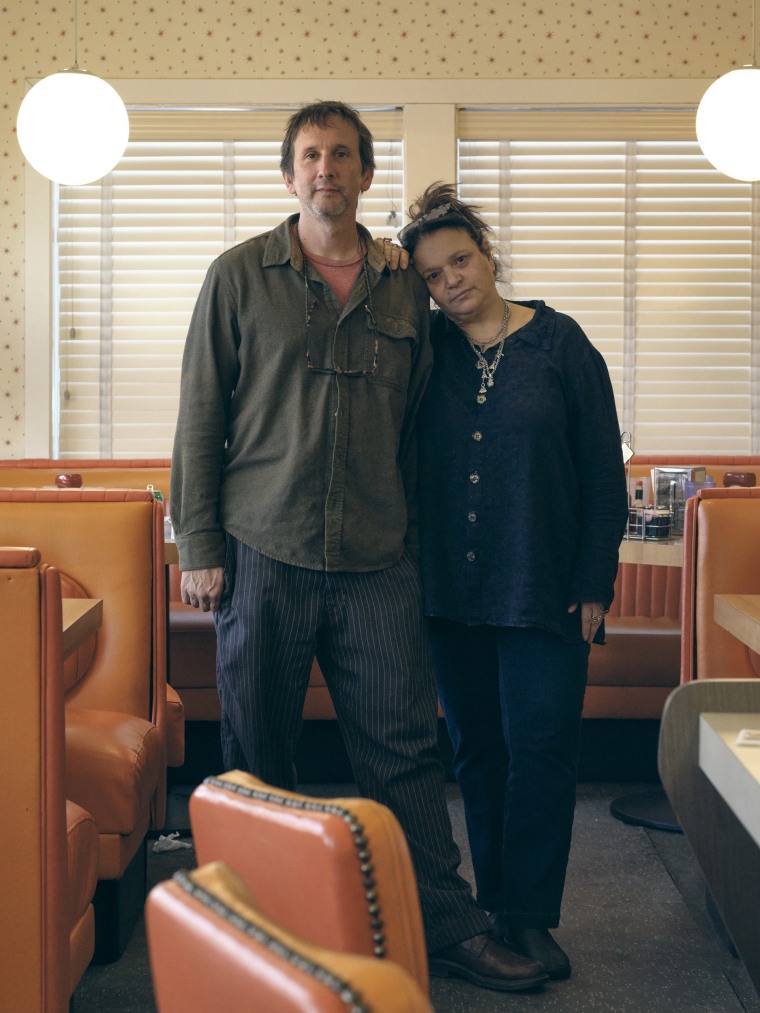 News Paul Rosenbluh and Monique King at a restaurant in Eagle Rock on Jan. 9, 2025.