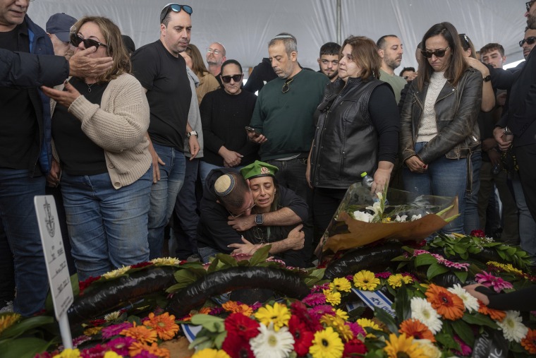 The funeral for Israeli soldier Sergeant Yahav Maayan