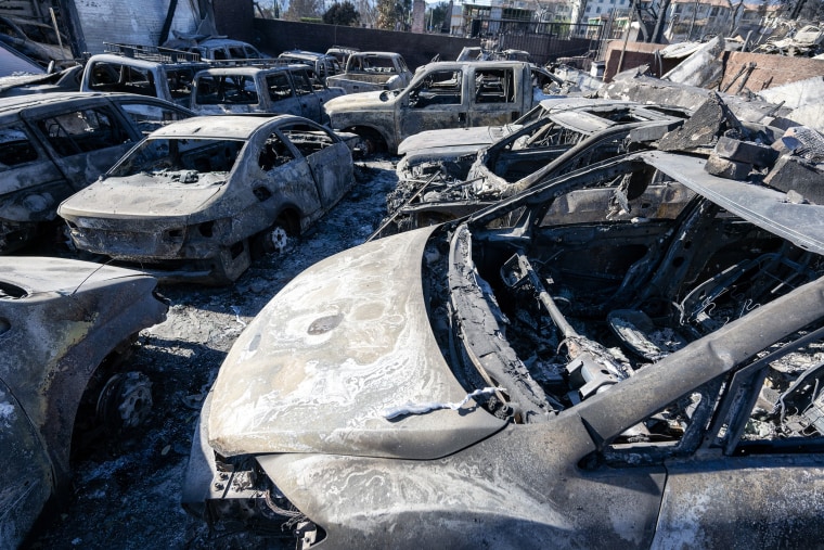 Structures and vehicles destroyed by the Eaton Fire