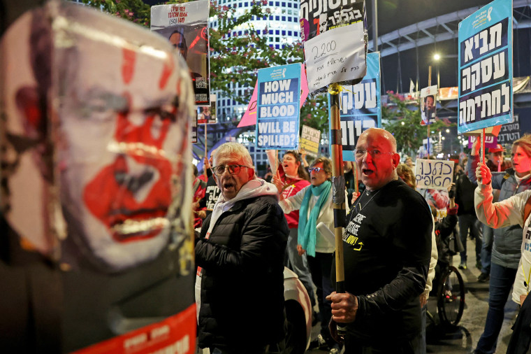 Israeli hostage protests in Tel Aviv