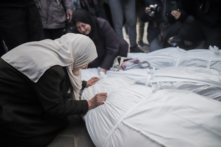 Aftermath of Israeli Bombardment in Central Gaza