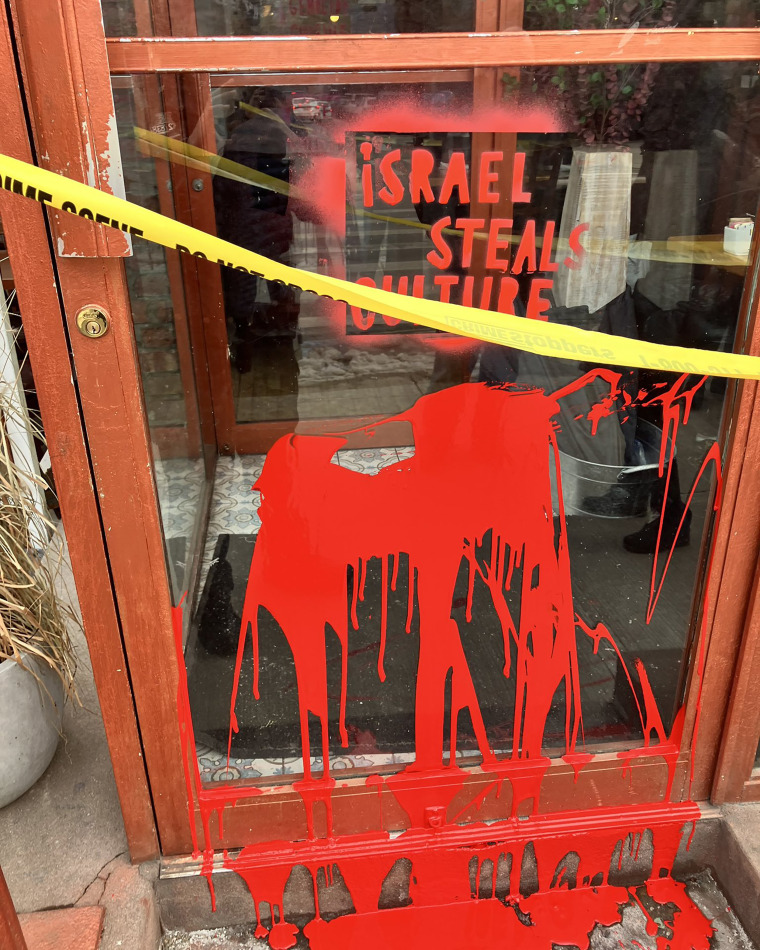 Israeli restaurant in Brooklyn tagged in ‘act of antisemitism,’ mayor says on Jan. 26, 2025.