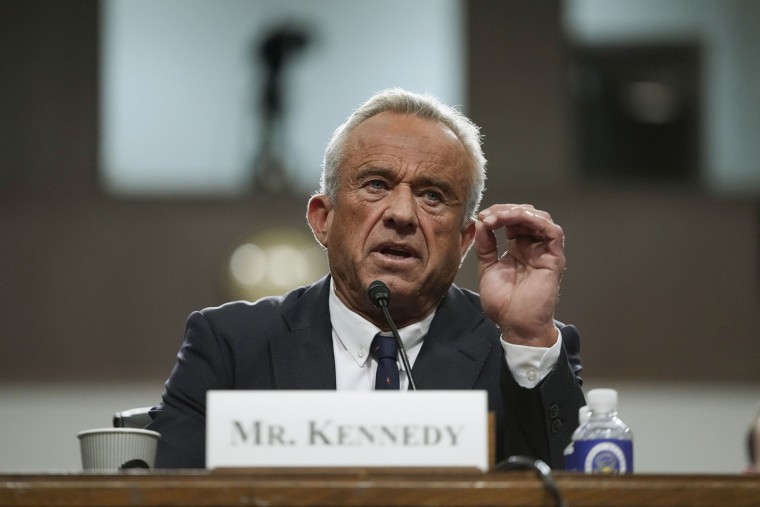 Robert F. Kennedy Jr. appears before the Senate Finance Committee for his confirmation hearing on Jan. 29, 2025.