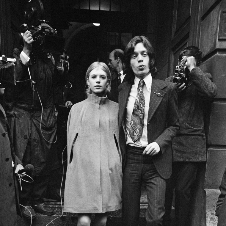 Marien Faithfull y Mick Jagar en 1969. 