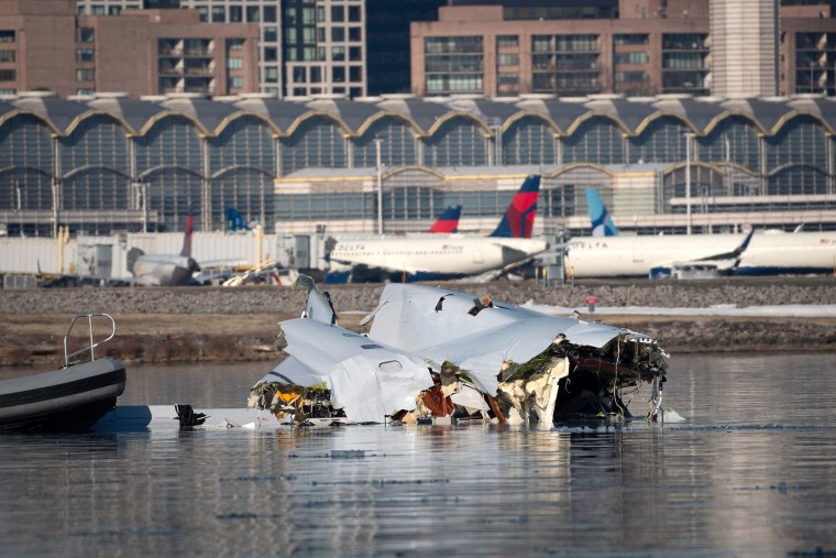 Image: American Airlines Avine and Black Hawk Helicopter Crash near the Reagan National Airport