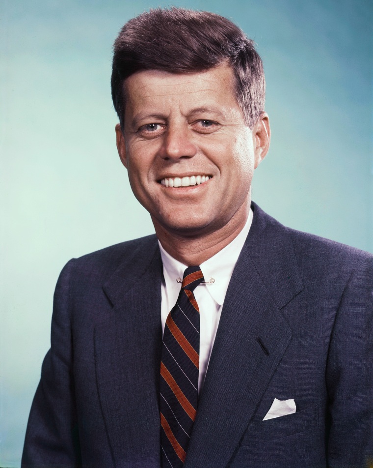 President John F. Kennedy photographed in the Daily News col