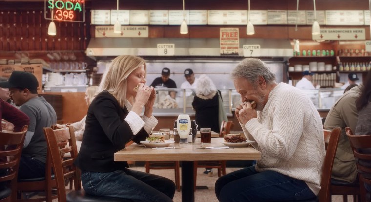 Meg Ryan and Billy Crystal in Hellman's Super Bowl ad.