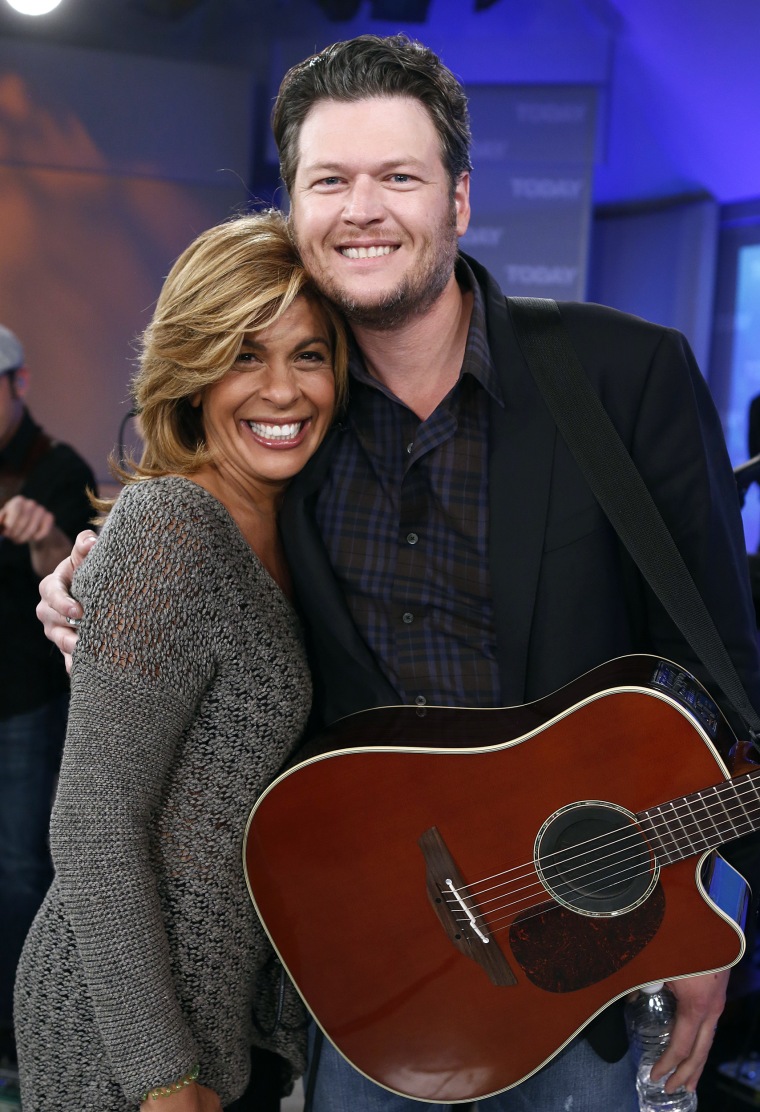 Hoda Kotb and Blake Shelton on March 26, 2013.