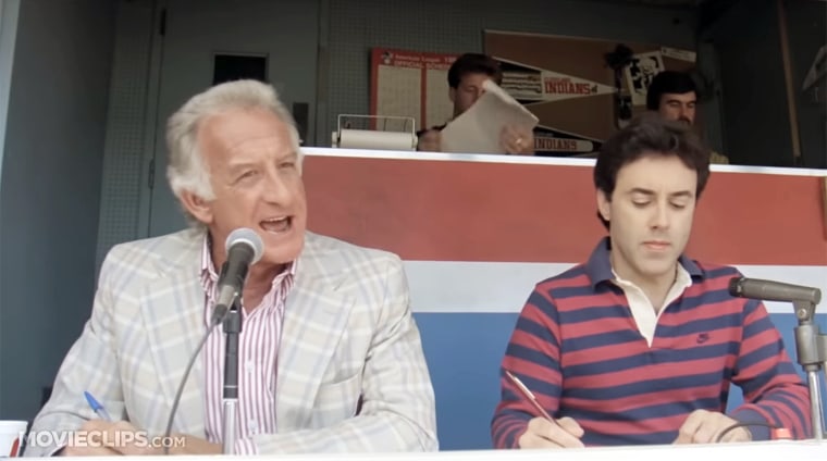 Bob Uecker in "Major League."