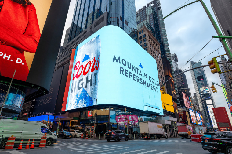 Coors Light ad in Times Square.