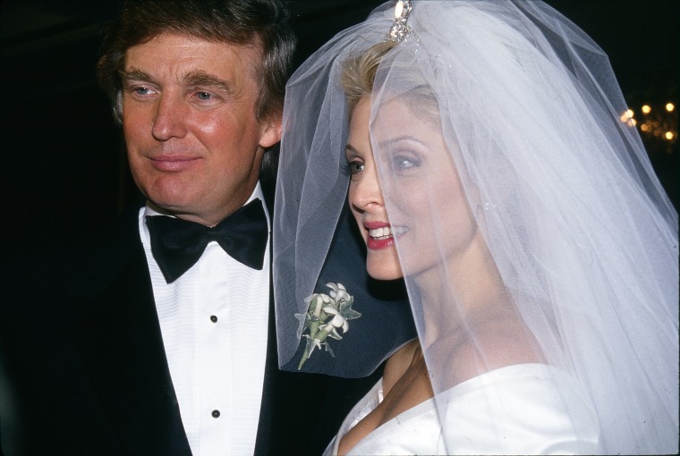 Donald Trump y Marla Maples el día de su boda.