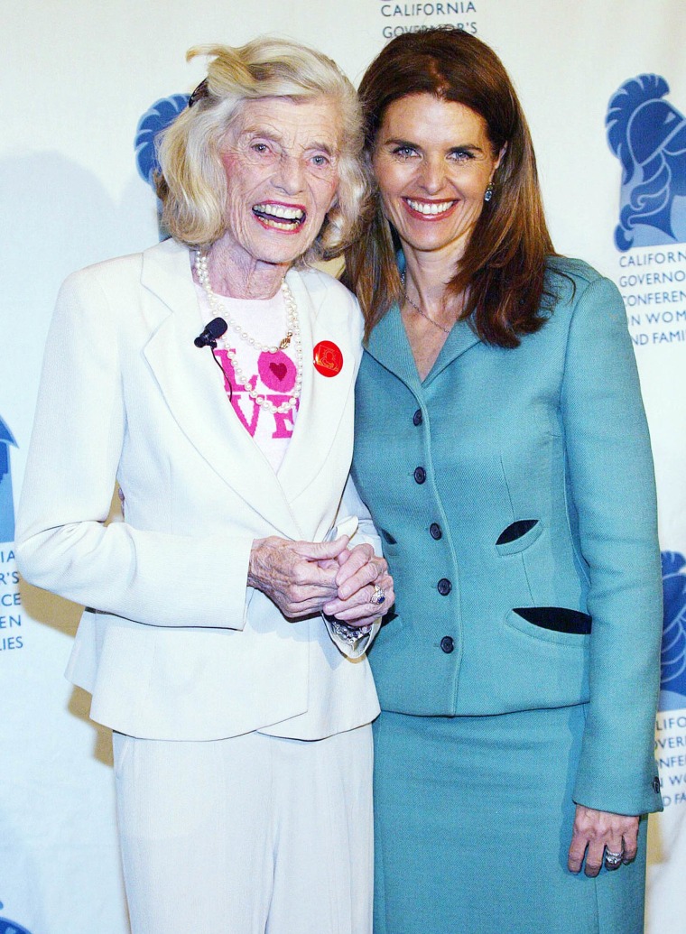 Eunice Shriver and Maria Shriver 