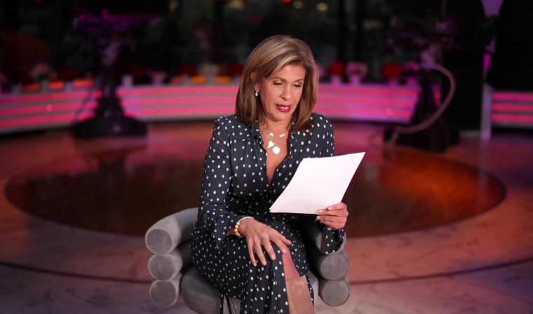 Hoda reading letter.