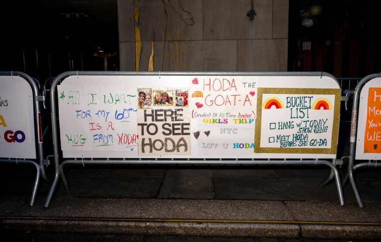 Hoda posters on the Plaza.