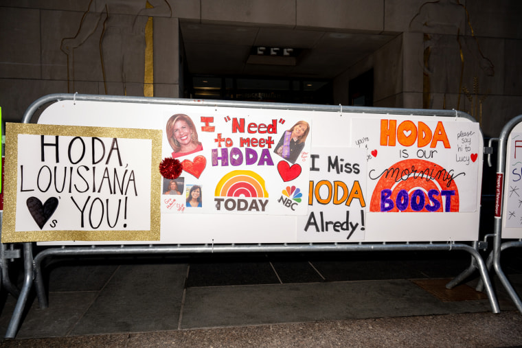 Hoda posters on the Plaza.